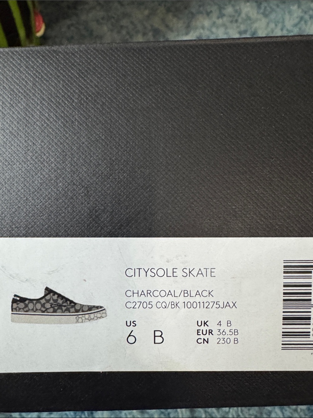 Coach Women's Charcoal Signature Canvas Low-Top Sneakers - Picture 2 of 2
